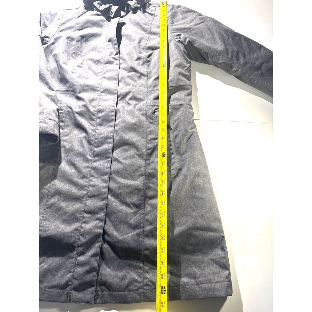 Eddie Bauer Womens Long Quilted Hooded Girl On The Go Jacket Gray Water-Resistan - Picture 13 of 14